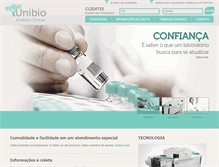 Tablet Screenshot of laboratoriounibio.com.br